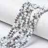 Electroplate Opaque Glass Beads Strands EGLA-A034-P4mm-F16-1