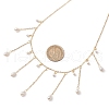 Shell Pearl Necklaces NJEW-TA00186-3