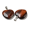 Dyed & Heated Natural Red Tiger Eye Pendants G-G956-B73-FF-2