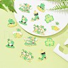 14Pcs 7 Styles Saint Patrick's Day Alloy Enamel Pendants ENAM-FS0001-67-8