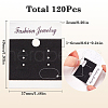 SUNNYCLUE 120Pcs Plastic Earring Display Cards CDIS-SC0001-13-2