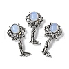 Angel Brass Opalite Pendants KK-D361-02AS-20-1