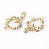 Brass Micro Pave Clear Cubic Zirconia Peg Bails Pendants KK-Q765-013-NF-2