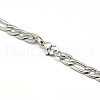 Fashionable 304 Stainless Steel Figaro Chain Necklaces for Men STAS-A028-N016P-3