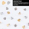 Unicraftale 20Pcs 2 Colors Ion Plating(IP) 304 Stainless Steel Stud Earring Findings EJEW-UN0001-75-5