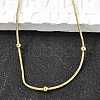 3MM Brass Round Ball Snake Chain Necklaces NJEW-M108-03G-1