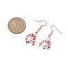 Glass Dangle Earrings EJEW-JE06046-3