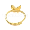 Butterfly Brass Adjustable Rings for Women RJEW-L120-015G-2