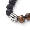 Unisex Adjustable Nylon Thread Braided Bead Bracelets BJEW-JB05010-04-3
