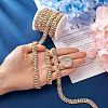 Fashewelry Zinc Alloy Rhinestone Strass Chains FIND-FW0001-31G-6