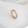 304 Stainless Steel Micro Pave Clear Cubic Zirconia Finger Rings for Women FS-WG1B662-04-1