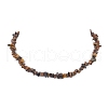 Natural Tiger Eye Chip Beaded Necklaces NJEW-JN04275-01-4