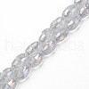 Electroplate Transparent Glass Beads Strands EGLA-N002-35-C02-1