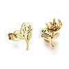 Valentine's Day Rose 304 Stainless Steel Jewelry Sets SJEW-K154-01G-3