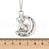304 Stainless Steel Black Enamel Pet Urn Ashes Necklaces NJEW-K286-01B-P-5