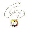 Glass Seed Beads Boho Pendant Necklaces NJEW-MZ00038-2