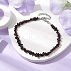 Natural Gemstone Beads Anklets AJEW-AN00583-11-4