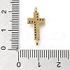 Brass Pave Black Cubic Zirconia Connector Charms KK-M101-02G-G02-3