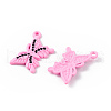 Spray Painted Alloy Pendants PALLOY-K001-24-1