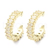Rack Plating Brass Micro Pave Cubic Zirconia Cuff Earring EJEW-C086-10G-1