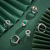 HOBBIESAY 12Pcs 2 Style Adjustable Brass Ring Shanks KK-HY0001-87-5