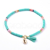 Handmade Polymer Clay Heishi Beads Necklaces NJEW-JN02721-2