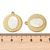 304 Stainless Steel Natural White Shell Pendants STAS-L288-08G-02-3