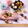 Craftdady 100Pcs 5 Colors Wooden Beads WOOD-CD0001-13-7
