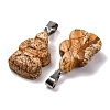 Natural Picture Jasper Pendants G-B127-06P-08-3