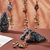 4Pcs Natural Mixed Gemstone Keychain HJEW-PH01540-5