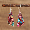 Imperial Jasper Slanting Shape Dangle Earrings PI0276-2-1