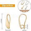 Brass Earring Hooks KK-FH0001-15-2