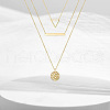 Fashionable Retro Alloy 3 Layered Disc Pendant Necklaces for Sweater Decoration FS-WG087D1-09-1