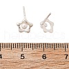 925 Sterling Silver Stud Earrings EJEW-D317-01S-5