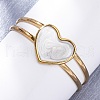 304 Stainless Steel Enamel Cuff Bangles BJEW-D306-01G-5