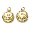 Brass Micro Pave Clear Cubic Zirconia Pendants KK-B028-06G-1