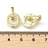 Flat Round Brass Micro Pave Cubic Zirconia Hoop Earrings EJEW-U061-02G-02-5