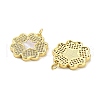 Brass Micro Pave Clear Cubic Zirconia Pendants KK-K365-05E-G-2