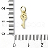 Brass Micro Pave Claer Cubic Zirconia Charms KK-H475-50G-01-3