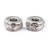 Brass Micro Pave Clear Cubic Zirconia Beads ZIRC-P091-02A-RS-2