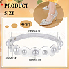 ABS Plastic Imitation Pearl Shoelaces FIND-WH0117-54B-3