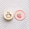 Golden Tone Round Wax Seal Brass Stamp Heads AJEW-Z034-01G-03-1