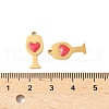 304 Stainless Steel Enamel Pendants STAS-R168-15G-3