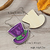 Wood Feather Dangle Earrings for Carnival Party KF5702-3-2