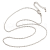 Brass Cable Chain Necklaces for Women NJEW-D302-48P-4