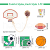 Unicraftale 6Pcs 6 Style Badminton & Basketball & Football Enamel Pins JEWB-UN0001-03-2