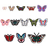 Polyester Embroidery Butterfly Sew on Appliques PATC-WH0012-60-1
