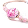 Handmade Dry Pressed Flower Link Bracelet for Girl Women BJEW-C004-01I-2
