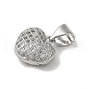 Brass Micro Pave Cubic Zirconia Charms KK-C058-06P-2