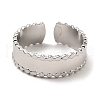 304 Stainless Steel Open Cuff Rings RJEW-Z018-11P-2